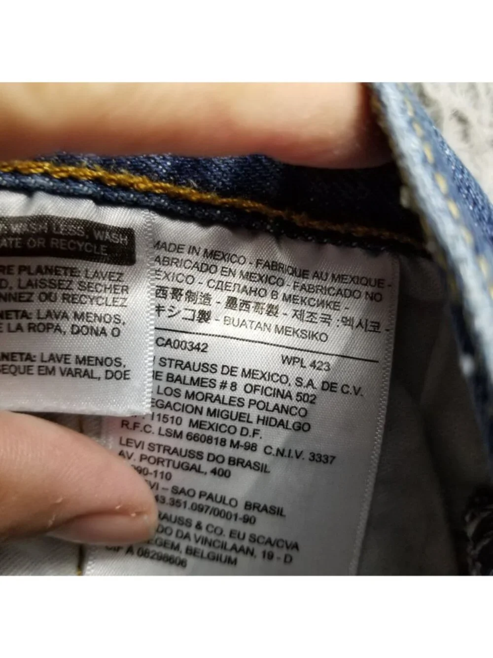 Levis Jeans Mens 38x30 Blue 501 Cotton Denim Button Fly Classic Straight *Read*
